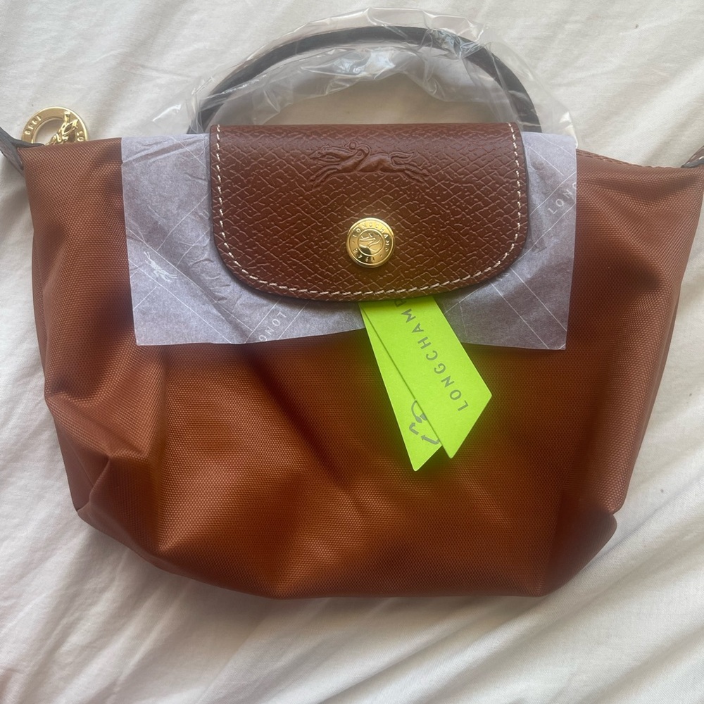 Longchamp mini cute bag cognac color - Picture 5 of 11